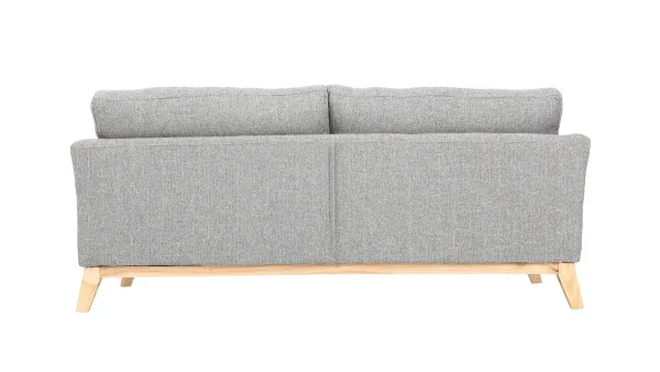 Canapé Scandinave Déhoussable 3 Places En Tissu Gris Clair Et Bois Clair OSLO ﻿soldes 4