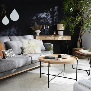 Canapé Scandinave Déhoussable 3 Places En Tissu Gris Clair Et Bois Clair OSLO ﻿soldes 18