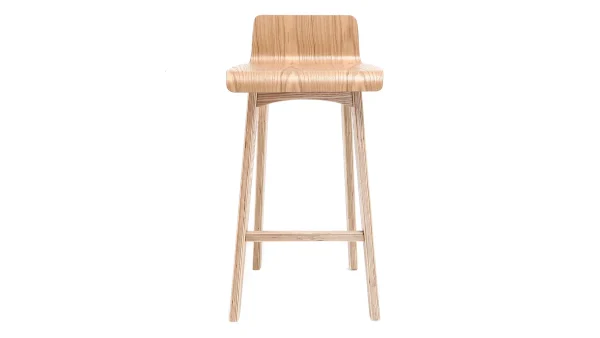 france en ligne Chaise De Bar Scandinave Bois Naturel H65 Cm BALTIK 1