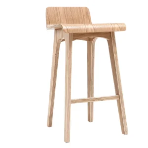france en ligne Chaise De Bar Scandinave Bois Naturel H65 Cm BALTIK 10