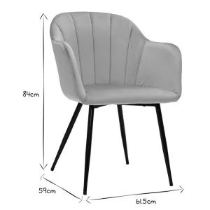 à prix réduits Chaise Design En Tissu Velours Taupe Et Métal Noir MILLY 19