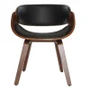 france en ligne Chaise Design Noir Et Bois Foncé Noyer BENT 28