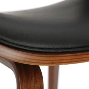 france en ligne Chaise Design Noir Et Bois Foncé Noyer BENT 19