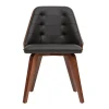 Chaise Design Noir Et Bois Foncé Noyer FLUFFY 34