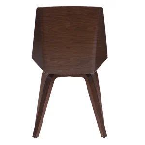 vente chaude Chaise Design Noir Et Bois Foncé Noyer MELKIOR 15