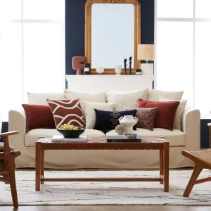 Chaise En Bois Teck Massif Et Sangles En Cuir Marron LODGE 28