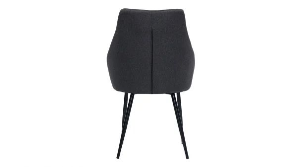 vente luxe pas cher Chaise En Tissu Gris Foncé Et Métal Noir BOOMER 5