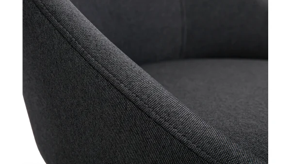 vente luxe pas cher Chaise En Tissu Gris Foncé Et Métal Noir BOOMER 6