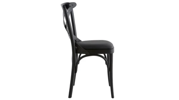styles dernier cri Chaises Bistrot En Bois Noir (lot De 2) MARCEL 5
