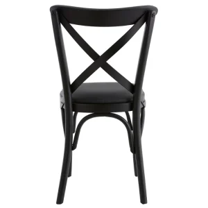 styles dernier cri Chaises Bistrot En Bois Noir (lot De 2) MARCEL 19