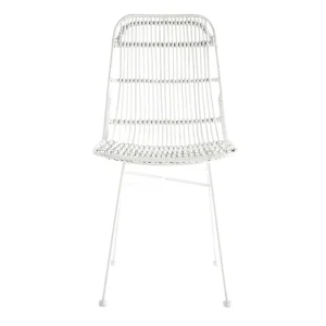 vente luxe pas cher Chaises Blanches En Rotin Et Métal (lot De 2) MALACCA – Miliboo & Stéphane Plaza 13