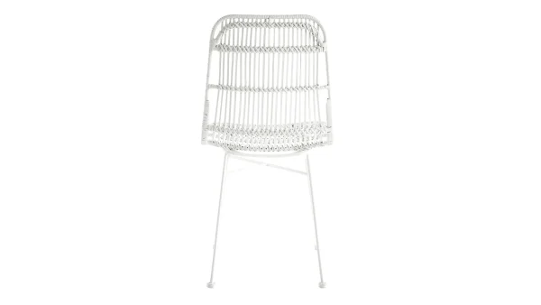 vente luxe pas cher Chaises Blanches En Rotin Et Métal (lot De 2) MALACCA – Miliboo & Stéphane Plaza 6