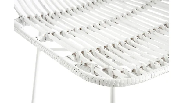 vente luxe pas cher Chaises Blanches En Rotin Et Métal (lot De 2) MALACCA – Miliboo & Stéphane Plaza 7