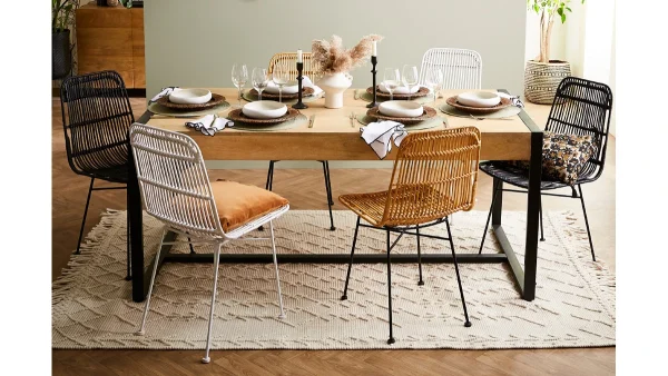 vente luxe pas cher Chaises Blanches En Rotin Et Métal (lot De 2) MALACCA – Miliboo & Stéphane Plaza 9