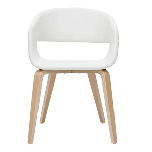Authentic Original licence Chaises Design Blanc Et Bois Clair (lot De 2) SLAM 11