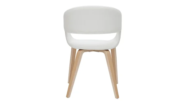 Authentic Original licence Chaises Design Blanc Et Bois Clair (lot De 2) SLAM 6