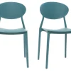 Chaises Design Empilables Bleu Canard (lot De 2) ANNA boutique en ligne 23