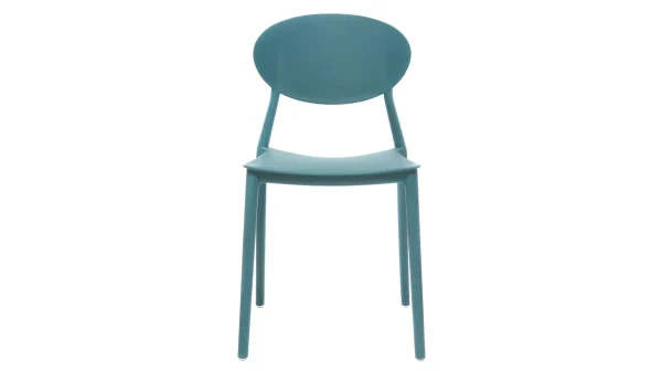 Authenticité garantie Chaises Design Empilables Bleu Canard (lot De 2) ANNA 3