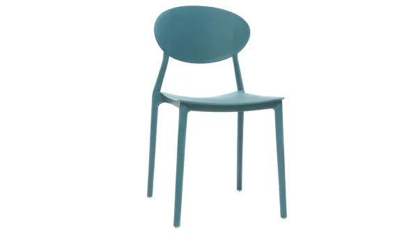 Authenticité garantie Chaises Design Empilables Bleu Canard (lot De 2) ANNA 4