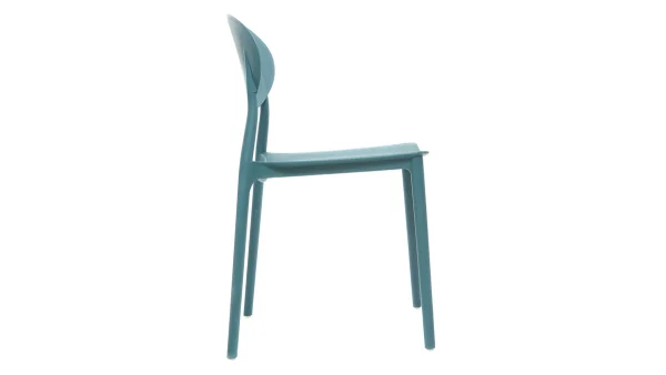 Authenticité garantie Chaises Design Empilables Bleu Canard (lot De 2) ANNA 5