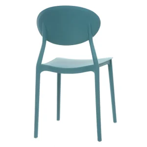 Authenticité garantie Chaises Design Empilables Bleu Canard (lot De 2) ANNA 19