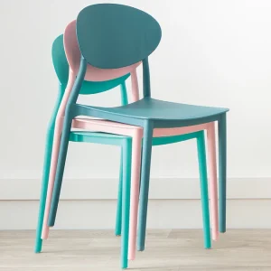 Authenticité garantie Chaises Design Empilables Bleu Canard (lot De 2) ANNA 25
