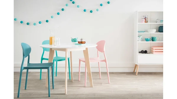 Chaises Design Empilables Jaunes (lot De 2) ANNA 7