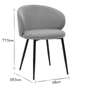 Chaises Design En Tissu Effet Velours Jaune Moutarde Et Métal Noir (lot De 2) ROSALIE à prix d'occasion 22