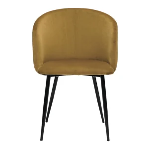 Chaises Design En Tissu Velours Bronze Et Métal Noir (lot De 2) VANITY Boutique officielle 14