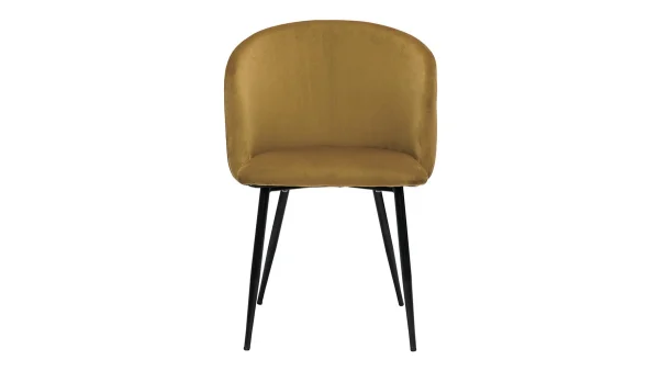 Chaises Design En Tissu Velours Bronze Et Métal Noir (lot De 2) VANITY Boutique officielle 3