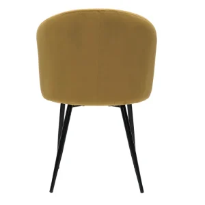 Chaises Design En Tissu Velours Bronze Et Métal Noir (lot De 2) VANITY Boutique officielle 20