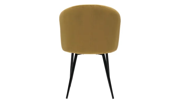 Chaises Design En Tissu Velours Bronze Et Métal Noir (lot De 2) VANITY Boutique officielle 6