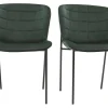 Chaises Design En Tissu Velours Vert Foncé Et Métal Noir (lot De 2) SAIGA boutique en ligne 28