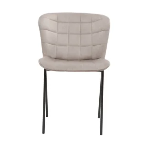 Chaises Design En Velours Taupe Et Métal Noir (lot De 2) SAIGA prix abordable 11