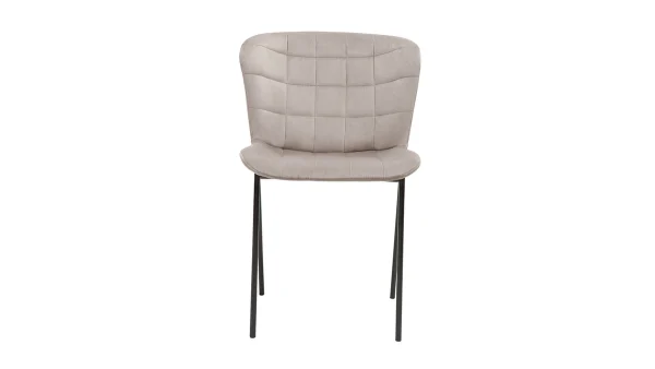 Chaises Design En Velours Taupe Et Métal Noir (lot De 2) SAIGA prix abordable 3