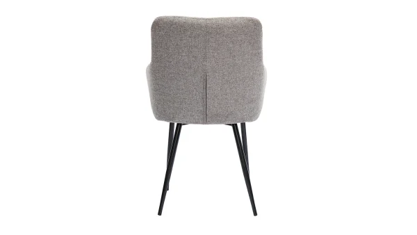 grossiste en ligne Chaises Design Matelassées En Tissu Velours Texturé Gris Et Métal Noir (lot De 2) MONTERO 6
