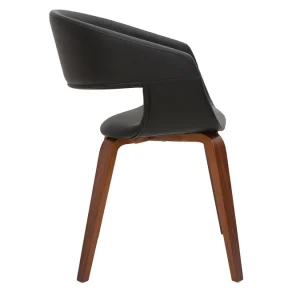 Chaises Design Noir Et Bois Foncé Noyer (lot De 2) SLAM 15