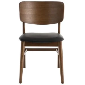 Chaises En Bois Foncé Noyer Et Assises Noires (lot De 2) SHELDON magasin 12