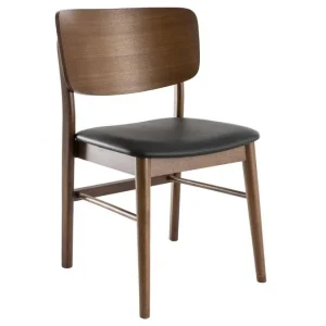 Chaises En Bois Foncé Noyer Et Assises Noires (lot De 2) SHELDON magasin 14