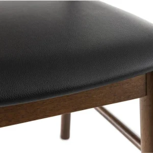 Chaises En Bois Foncé Noyer Et Assises Noires (lot De 2) SHELDON magasin 20