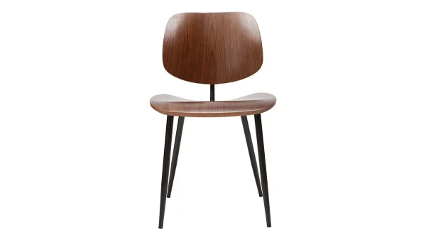 Chaises En Bois Foncé Noyer Et Métal Noir (lot De 2) TOBIAS Couleurs variées 3