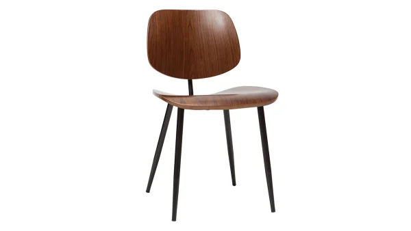 Chaises En Bois Foncé Noyer Et Métal Noir (lot De 2) TOBIAS Couleurs variées 4
