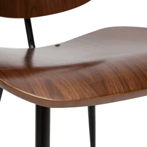 Chaises En Bois Foncé Noyer Et Métal Noir (lot De 2) TOBIAS Couleurs variées 22