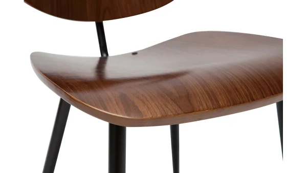 Chaises En Bois Foncé Noyer Et Métal Noir (lot De 2) TOBIAS Couleurs variées 7