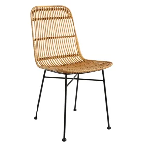 Top ventes Chaises En Rotin Et Métal Noir (lot De 2) MALACCA 17