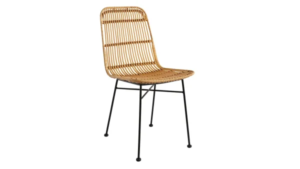 Top ventes Chaises En Rotin Et Métal Noir (lot De 2) MALACCA 4