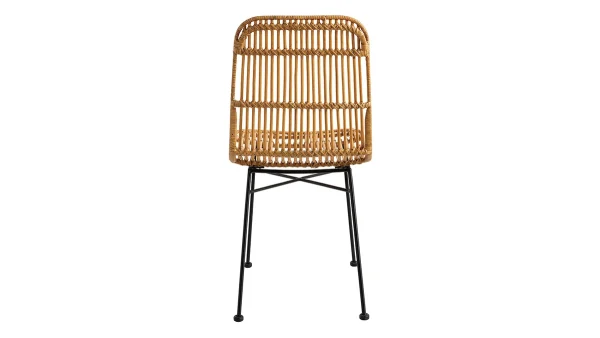 Top ventes Chaises En Rotin Et Métal Noir (lot De 2) MALACCA 6