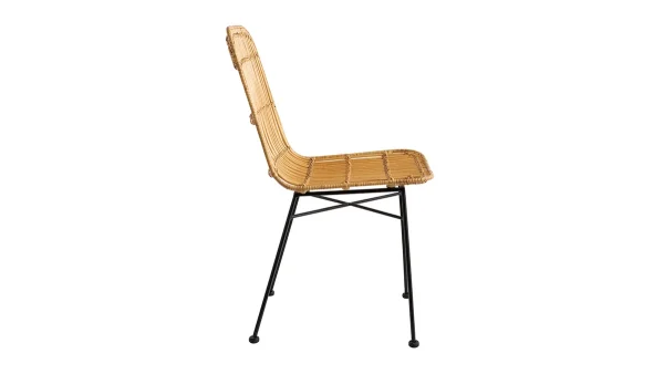 Top ventes Chaises En Rotin Et Métal Noir (lot De 2) MALACCA 5