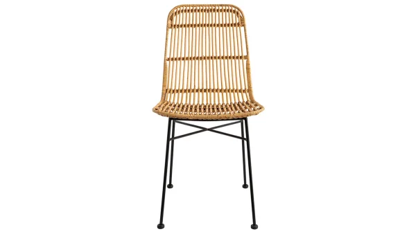 Top ventes Chaises En Rotin Et Métal Noir (lot De 2) MALACCA 3