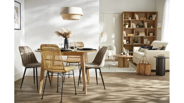 Top ventes Chaises En Rotin Et Métal Noir (lot De 2) MALACCA 11